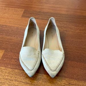 Handmade M.Gemi cream Suede loafer. Size 37/7